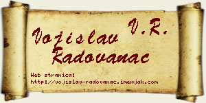 Vojislav Radovanac vizit kartica